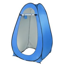 1-2 Person Portable Pop Up Toilet Shower Tent Changing Room Dressing Tent Camping Shelter Blue